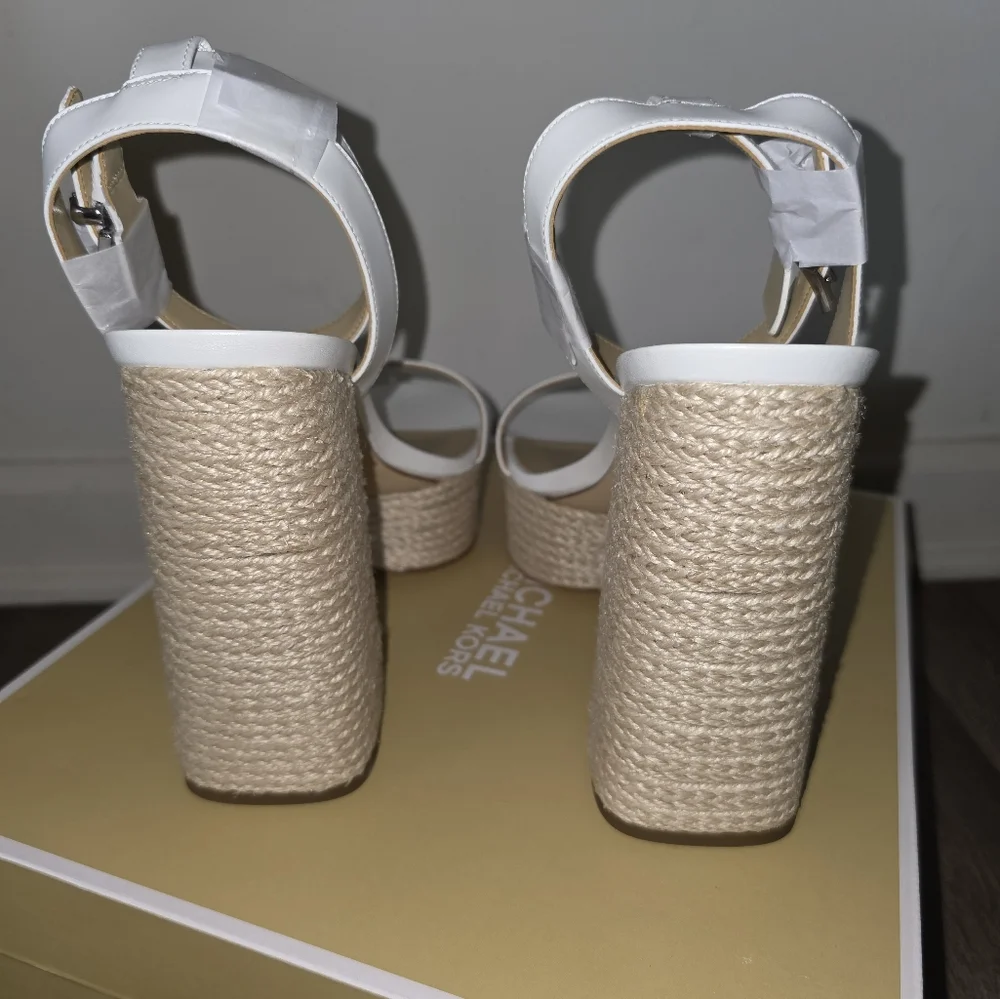 Michael Kors Ankle-Strap Espadrille Platform Sandals Wmns 9.5 NIB Coastal Preppy